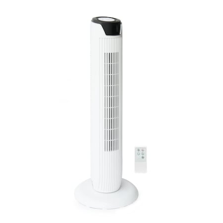 Pinpoint 36 in. Tower Fan with Remote & Timer, White PI3207951
